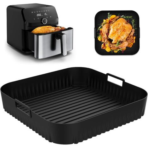 Accessoires Air Fryer pour Moulinex, Moule Silicone Air Fryer Compatible avec Moulinex Easy Fry Mega 7,5L, Anti-Adhésif & Réutilisable Plat Moule Airfryer Accessoires
