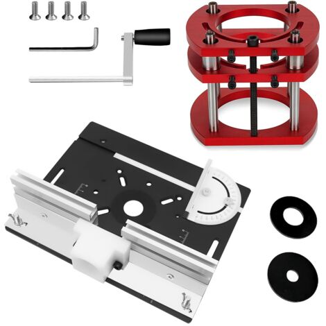 Kit défonceuse Sur Table Aluminium, 65 mm De DiamèTre Défonceuse Sous Table Routeur Lift, Table Défonceuse Kit pour Rainures Et Bordures De Table (1/5)
