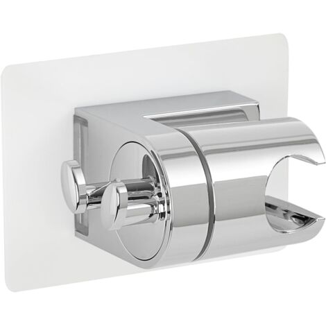 Support Pommeau de Douche sans Percage, Autocollant Support de Douche, Support Douchette Universel, Angle Réglable, Transparent (1/5)