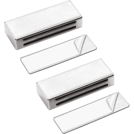 Aimant de Porte Placard Puissant Adhesif Lot de 2 Loquets Magnétiques de Porte sans Vis sans Perçage pour Placard de Cuisine Aimant Meuble 12 KG Aimant Fermeture Autocollant pour Tiroir Armoire (1/5)