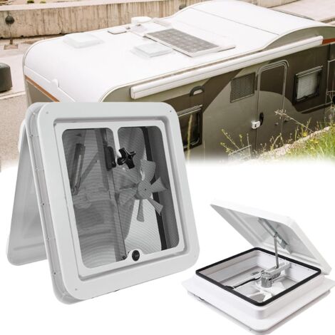 Aisny Ventilateur De Ventilation De Toit 12V, 14 Pouces Ventilateur D'éChappement De Toit Avec Protection Contre Les Insectes Lucarne De Toit Trappe De Toit Pour Caravane/Camion/Van