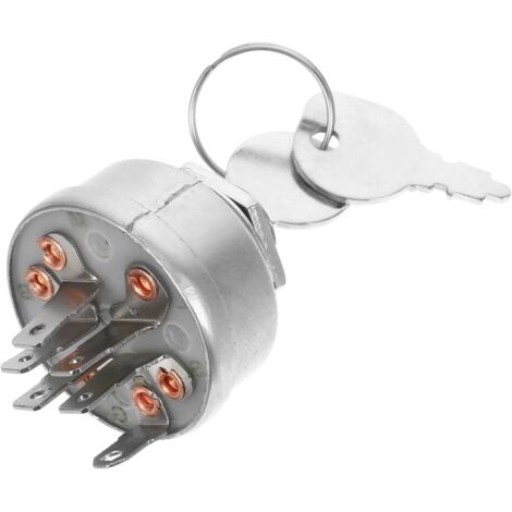 Interrupteur de Démarrage pour Tondeuse à Gazon Clé, Remplacement Facile pour Tracteur, Adapté à Usage Jardinier Professionnel (1/5)