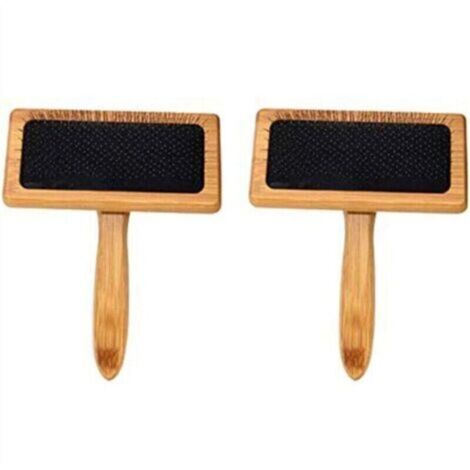 Brosses à Carder en Bois Peigne de Nettoyage pour Feutrage L'Aiguille avec PoignéE Cardes Professionnelles Feutrer Filature (1/4)