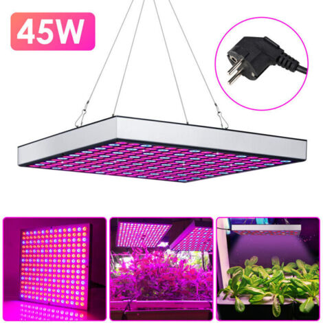 45W Lampe Horticole LED Croissance Floraison, Lampe de Culture LED Grow Light Indoor 225LEDs (1/4)