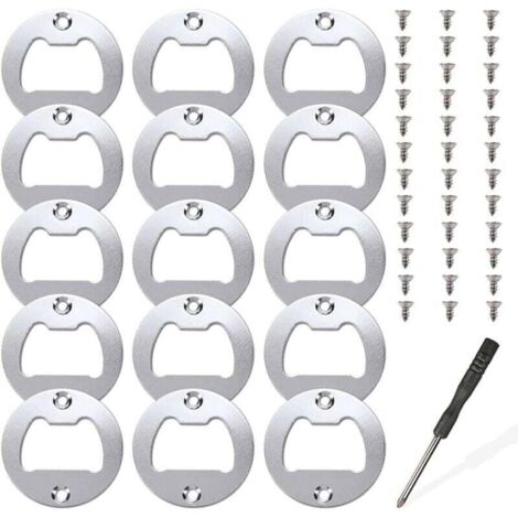 15 ensembles d'inserts de décapsuleur, kit de pièces d'insertion en métal pour ouvre-bouteille, moules de coulée en résine, ouvre-bière en résine, accessoires de bricolage (1/4)