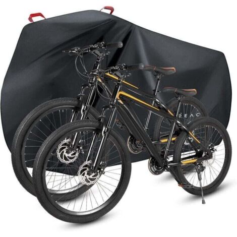 Housse de vélo étanche Housse de Protection élo Extérieur pour 1 ou 2 Vélos 210D Nylon Housse de Pluie de Vélo avec Trous de Verrouillage Imperméable Anti-Poussière Neige UV (XL) (1/4)