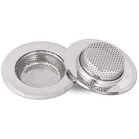Filtre évier Cuisine, Filtre à évier en acier inoxydable, Grille pour evier cuisine, 18 mm de profondeur, 2 pièces 2,75 Pouces/7cm (Petit) (1/4)