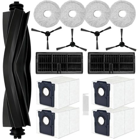 Kit D'accessoires pour Dreame L10s Pro Ultra Heat/ L10s Ultra Gen 2,pour Dreame X30 Ultra/Mova E30 Ultra,1 Brosse Principale,4 Sacs à Poussière,4 Serpillere,2 Filtres, 4 Brosse Latérale (1/5)