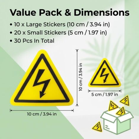 Lot de 30 Autocollants Danger Électrique, Sticker Avertissement en ...