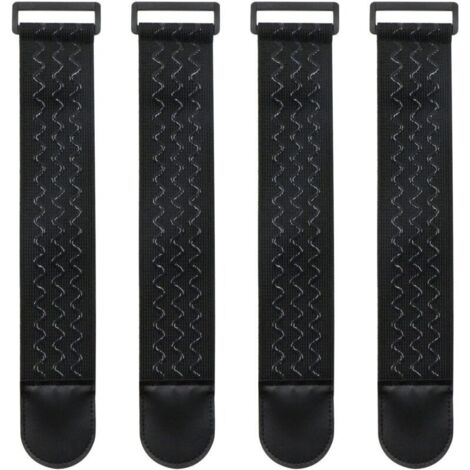 Sangle Elastique avec Silicone Antidérapant - Attache Cable Fermoir Réutilisable Polyvalents Organisateur Rangement pour des Rallonges Câbles Cordes Tuyaux D’arrosage Vélos Bagages, 4 Pièces (1/5)