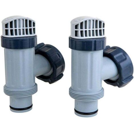 Intex Lot de 2 valves à piston hors sol avec joint et écrou, ensemble de valve à piston pour grande piscine
