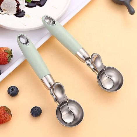 2-piece cookie scoop set, ice cream scoop set, multi-sized large, medium, and small plates, professional 18-gauge stainless steel cupcake scoop