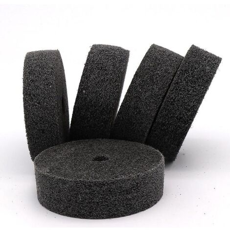 Jeu de 5 disques de polissage en fibre à changement rapide. Disque de polissage en fibre de rechange de 7,6 cm (3 pouces) pour polisseuse/meuleuse d'établi, trou pour disque de polissage. (1/5)