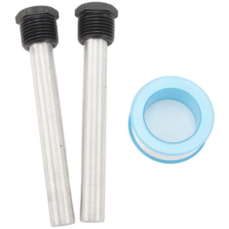 Lot de 2 anodes de rechange en magnésium pour chauffe-eau, filetage NPT 1/2 po, compatibles avec la plupart des chauffe-eau de camping-cars.