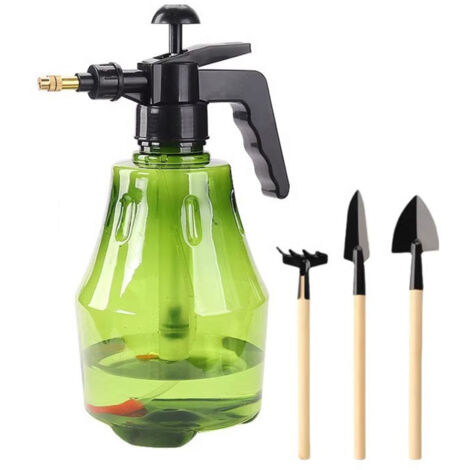 pulvérisateur à pompe manuelle, pulvérisateur de jardin à pression manuelle avec buse réglable, flacons pulvérisateurs portables,Vaporisateur de jardinage - 1 pièce + Mini outils de jardinage - Petit  (1/5)