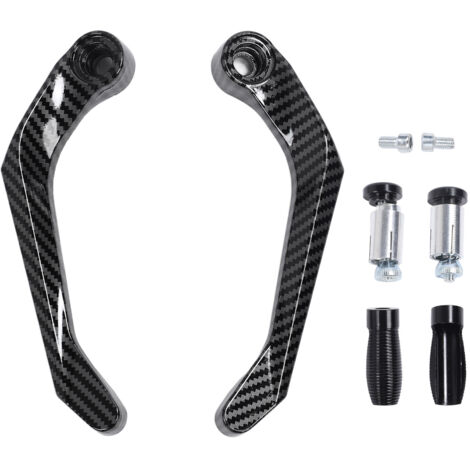 Protège-mains de moto en alliage d'aluminium pour leviers de frein et d'embrayage, protection anti-vent, noir (1/5)