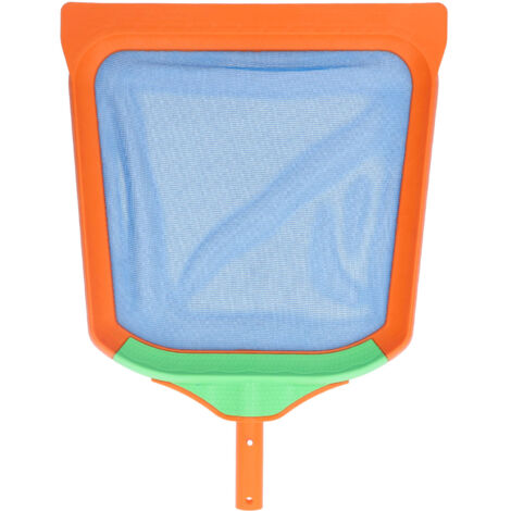 Pool skimmer net with plastic frame for cleaning the surface of swimming pools, jacuzzis, spas, fountains