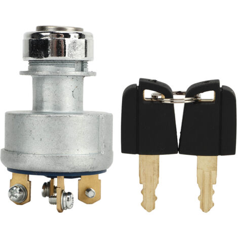 Interrupteur de démarrage à clé 4 fils 9G7641 avec 2 clés, compatible avec les pelles hydrauliques Caterpillar CAT 229, 306, 320, 330, 322 et 375. (1/5)