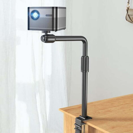 Projector Mount Telescopic Bracket with Black Elbow Projection Stand Clip-Free Drill-Free