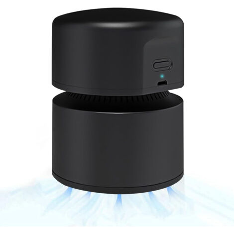 Aspirateur de bureau compact sans fil USB - Noir, puissant et abordable, idéal pour la voiture et son sac de transport, la solution parfaite pour des surfaces propres. (1/5)