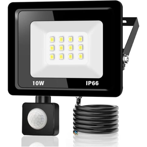 Projecteur LED extérieur 10 W, 1000 lm, IP66, blanc chaud 3000 K, classe énergétique F (1/5)