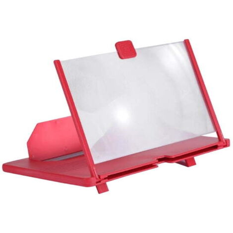 10-inch Mobile Phone Screen Amplifier, Red Removable Amplifier, Magnifying Stand, Desktop Stand, Lazy Stand