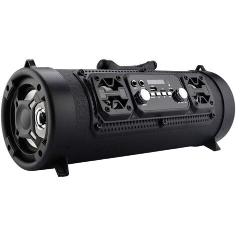 Enceinte Bluetooth sans fil, portable et puissante, avec radio FM, fonction appel, lecteur de carte TF - noir