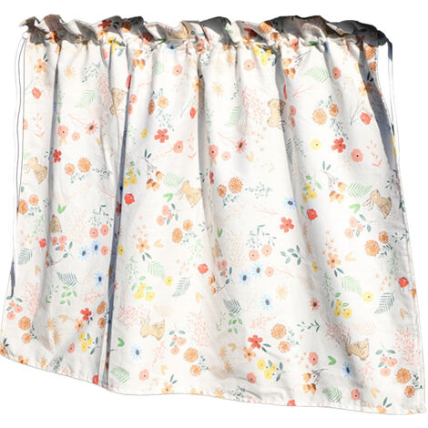 Rideau de voiture à ventouses, pare-soleil, motif dessin animé, protection solaire, isolation, rideau de fenêtre latérale à petits fleurs (1/5)