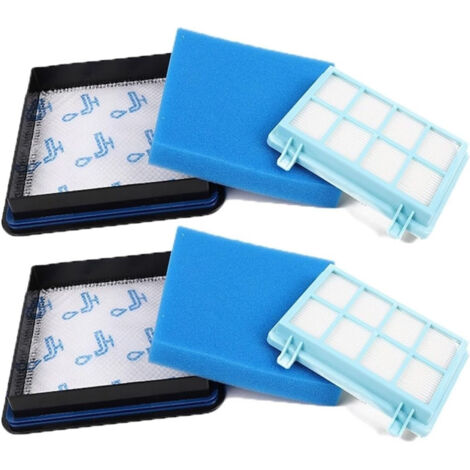 Kit de filtres de rechange pour aspirateur, FC8010/02 Compact et actif, compatible avec Philips FC9550 FC9571 FC9588 FC9328 FC9330 FC9349 FC9350 (Couleur : 2 kits) (1/5)