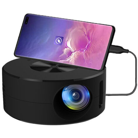 The USB interface of the YT200 black portable home projector supports a maximum resolution of 19201080. (1/5)