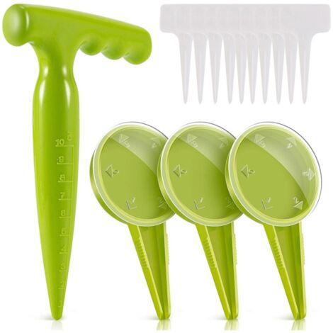 Outil ergonomique de semis de plantes à main avec utilisation facile pour jardi- 1 perforateur + 3 jardinières + 10 étiquettes (1/5)