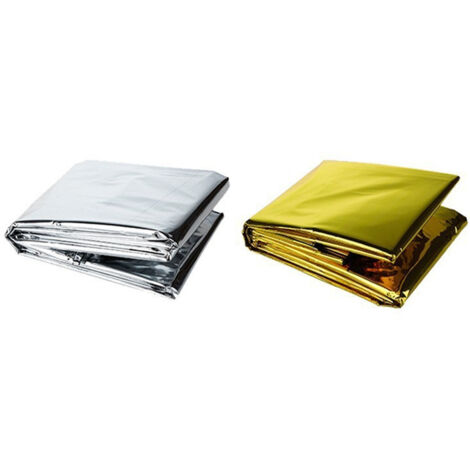 5-Piece Emergency Blanket Set, Silver Rescue Blanket, Portable Disposable Outdoor Emergency Blanket, 160×210cm (1/3)