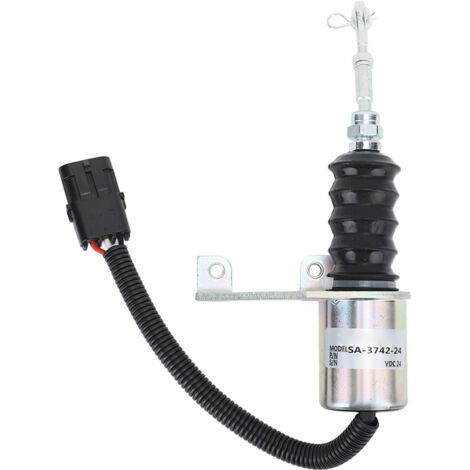 Électrovanne d'arrêt de carburant DC24V SA 3742 24, remplacement de l'électrovanne d'arrêt moteur pour applications Deutz (1/5)