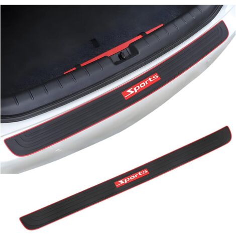 Protection de pare-chocs arrière pour voiture, universelle, en caoutchouc noir anti-rayures et antidérapante, compatible avec la plupart des voitures, accessoire extérieur rouge (1/5)