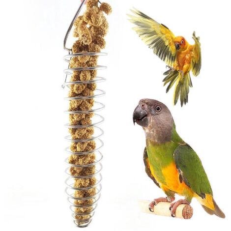 Bird feeder for feeding parrots fruits, vegetables and seeds, stainless steel cage tool, parakeet accessories (1/5)