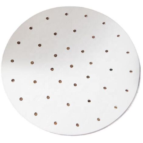 200 Pieces Air Fryer Liners, Dakuan 7-Inch Steamer Liners, Perforated Parchment Paper (White) for Air Fryer, Steamer Basket (1/5)
