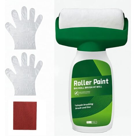 Peinture de retouche murale blanche 500 ml - Rouleau de peinture murale blanche - Rouleau de peinture de retouche - Convient pour la réparation des murs avec peinture au latex - À base d'eau (1/5)