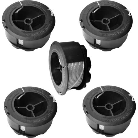 Bosch F016800570 Lot de 5 bobines de rechange pour débroussailleuse Bosch GrassCut 18 18-26 18-26 18-260 1,6 mm x 6 m (1/5)