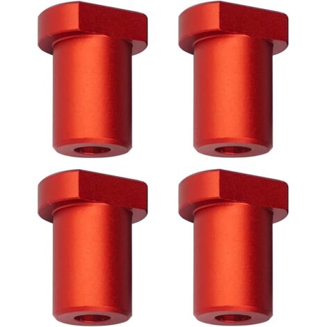 Lot de 4 colliers de serrage en alliage d'aluminium pour table de travail du bois, établi, rabotage pour trou de chien de 19 mm/20 mm (rouge, 20 mm) (1/5)
