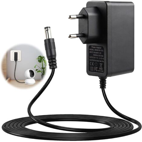Adaptateur Secteur 9V 1A pour Caméra Tapo C100 C200 C210 C310 C320WS TC60 TC70, Alimentation avec Câble 1.5 m pour Caméra IP WiFi FHD 360°