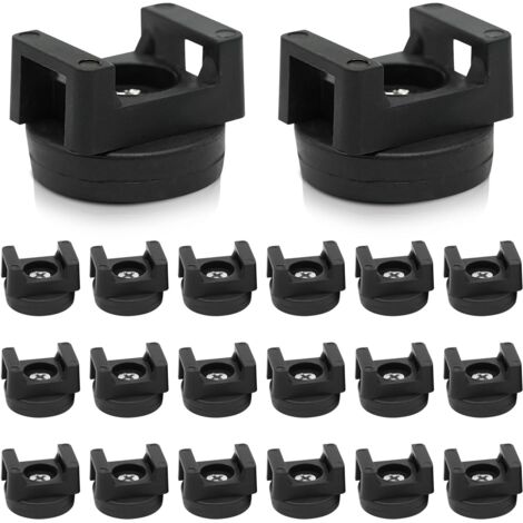 Lot de 20 Attache-Câble Magnétique, Base de 22 mm Clips Câble Organisateur Bureau Range Câbles Organisateur de Cable Magnétique (1/5)