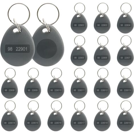 Lot de 50 porte-clés de proximité 26 bits, 125 kHz Weigand Prox compatibles avec les lecteurs de format Prox Key ISOProx 1346 1386 1326 H10301 pour la grande majorité des systèmes de contrôle d'accès (1/5)