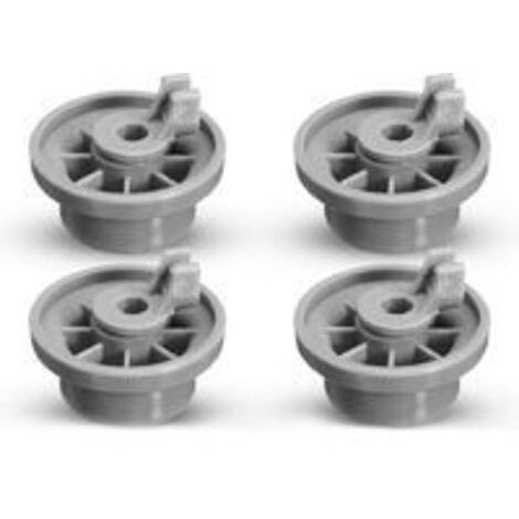 Memkey – Lot de 4 roulettes de lave-vaisselle pour panier inférieur – Compatible Siemens et Bosch – Installation rapide – Matériau plastique résistant