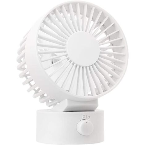 Osqi – Mini ventilateur de table silencieux USB – Design à double pales – Vent puissant et silencieux – Angle réglable 0° à 30° – Dimensions 102 x 79 x 138 mm