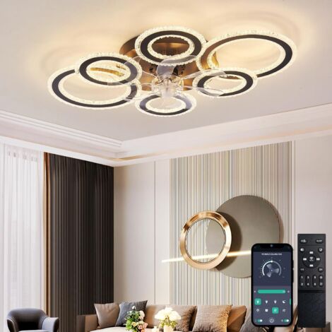 Ganeed – Ventilateur de plafond silencieux 80W – Lumière dimmable 8000lm – Moteur DC réversible – 6 vitesses – Télécommande incluse