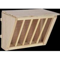 Râtelier à foin pour lapins râtelier bois avec assise LxlxH: 25x17x20 cm