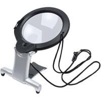 Loupe géante Ulisem avec lampe LED, loupe de lecture mains libres pour le cou et le bureau