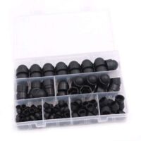 145 Pièces Cache Vis Écrou De Protection,Kit D'Écrous Dôme Capuchons De Protection Dôme Écrou De Boulon Couvrent 6 Tailles M4 M5 M6 M8 M10 M12 Avec Boîte Pour Machines, Meubles Et Véhicules (Noir)