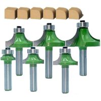 Lot de 6 Fraises Rondes de 8 mm Queue Arrondi Coin Rayon Routeur Bits Round Over
