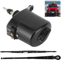 Moteur d'essuie-glace universel 12 V avec bras et balai, bras d'essuie-glace à 105°, balai d'essuie-glace, moteur d'essuie-glace pour tracteur, camping-car 01287358 7731000001 0390506510